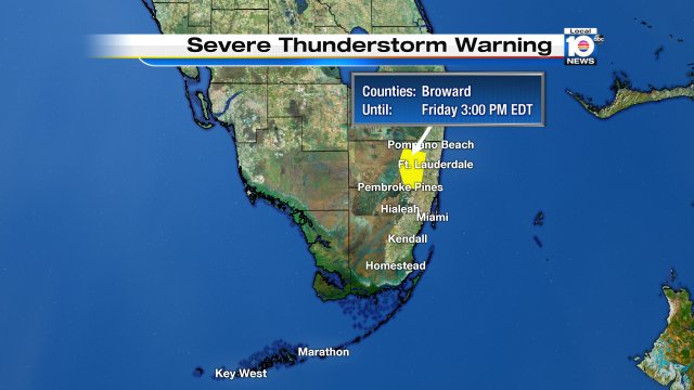 Local 10 WEATHER ALERT - Severe Thunderstorm Warning for the highlighted areas. More info at bit.ly/krCDQ?utm_medi… https://t.co/fvD3cflWYL