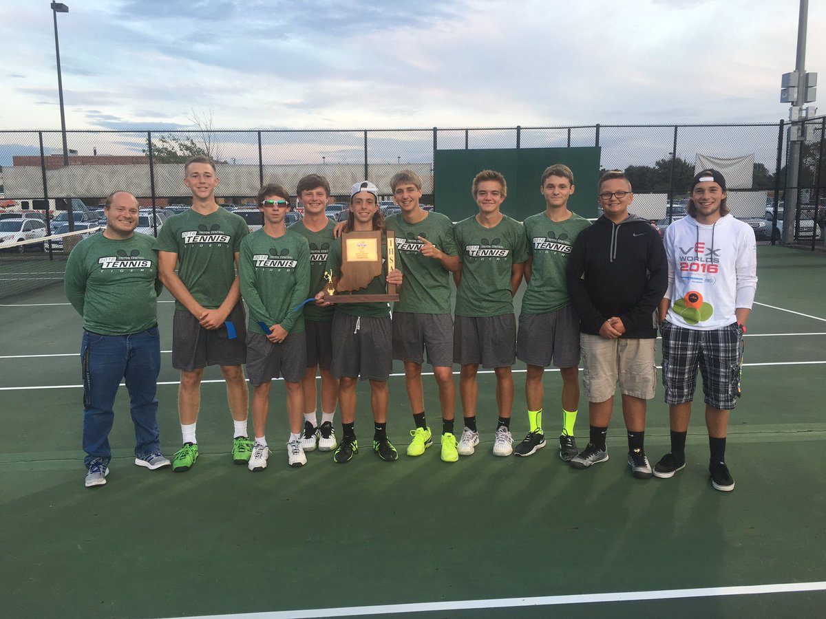 TCTIGERS's tweet photo. 2016 Sectional Champs...Congrats Triton Central Tennis...We are very proud of you boys! https://t.co/ReWU0VJj0f