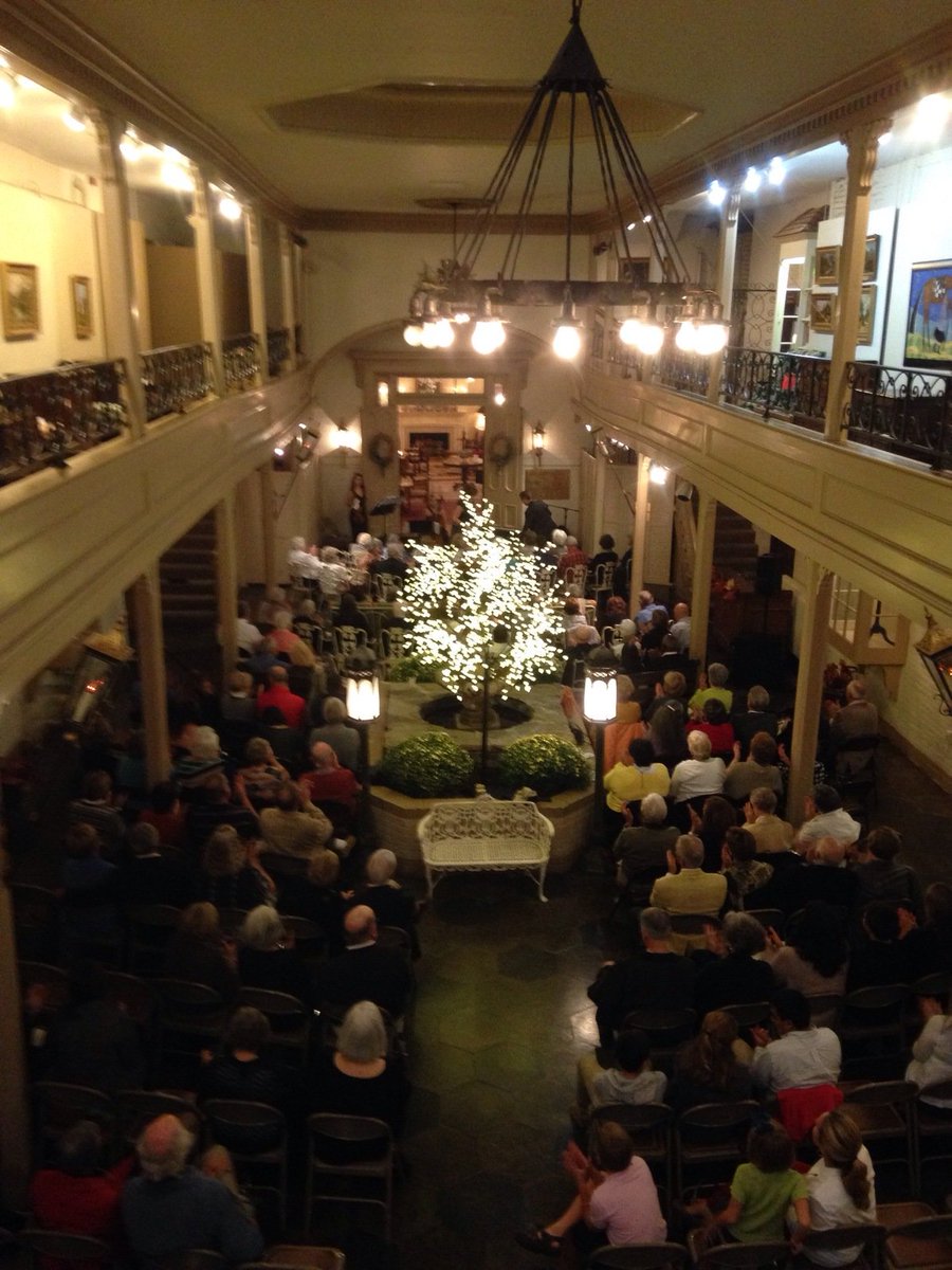 WHAS11Doug's tweet photo. Wall to wall crowd inside @WS_Galleries in Shelbyville KY right now for virtuoso pianist @EricGenuis concert. Music with the antiques! https://t.co/6dASDqifFM