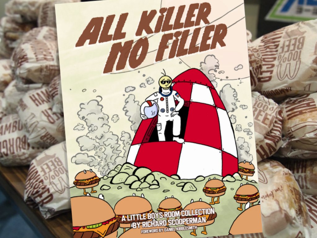 LBRcomic's tweet image. ALL KILLER NO FILLER, a collection of my FAVORITE LBR comics is for sale at sellfy.com/p/T9ch/, featuring a foreword by @kibblesmith !!