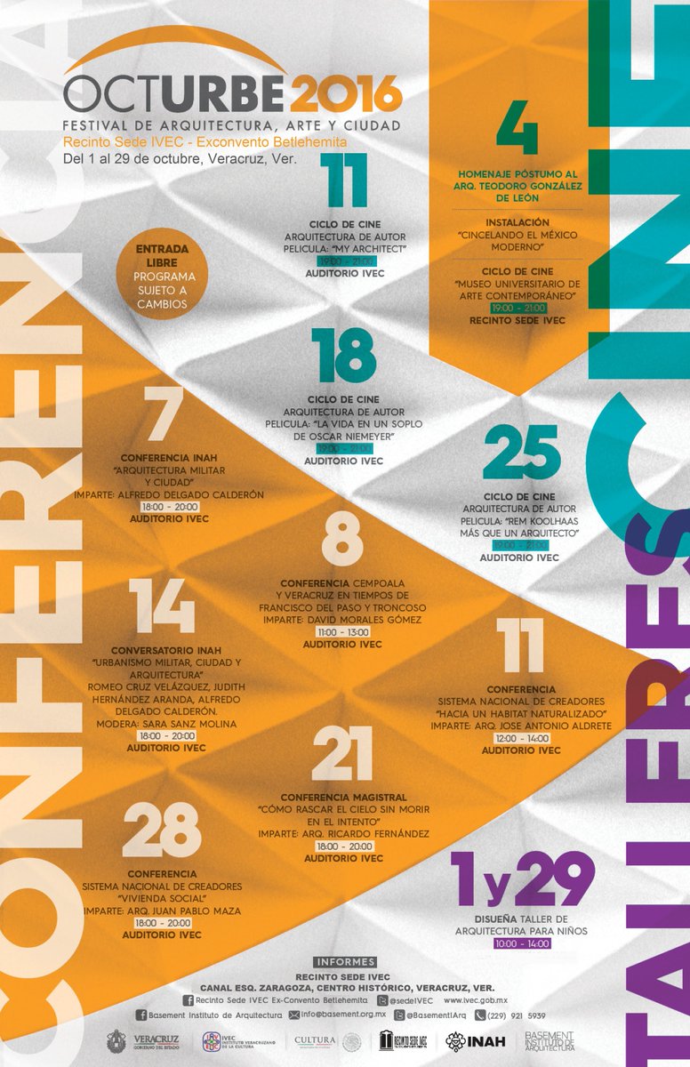 ExCBetlehemita's tweet photo. En #SedeIVEC presentación del Festival OctUrbe 2016, de Arquitectura, Arte y Ciudad @IVEC_Oficial @INAHmx @BasementIArq @cultura_mx @Capver https://t.co/SOeV9bDglq