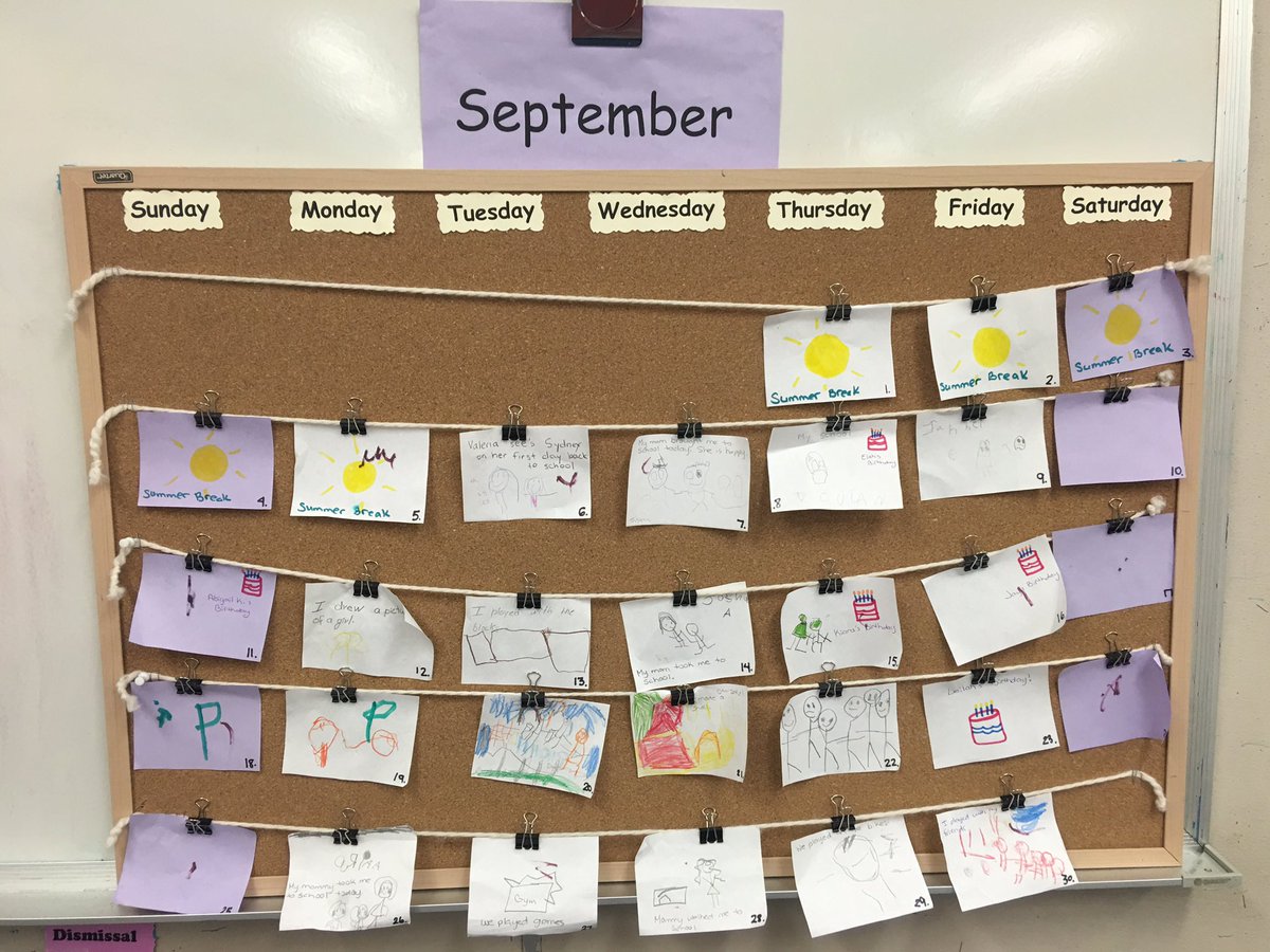 stewartkindies's tweet photo. Time flies when you're having fun! Our co-constructed calendar is filled with memories of our first month of school @MadocDrive https://t.co/uRiyLcqpsM