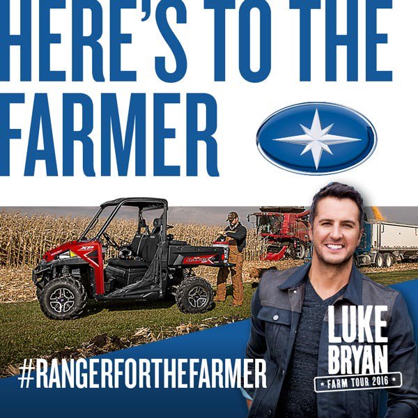 lukebryan's tweet photo. Luke and @PolarisORV are giving away a RANGER. Post a Luke concert pic using: #RANGERfortheFarmers or enter here: https://t.co/nQ7QEI6ZNR https://t.co/NkyCr7sk8I