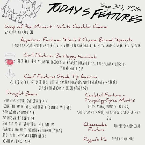 Check out our dinner specials! You're going to love eating dinner tonight!