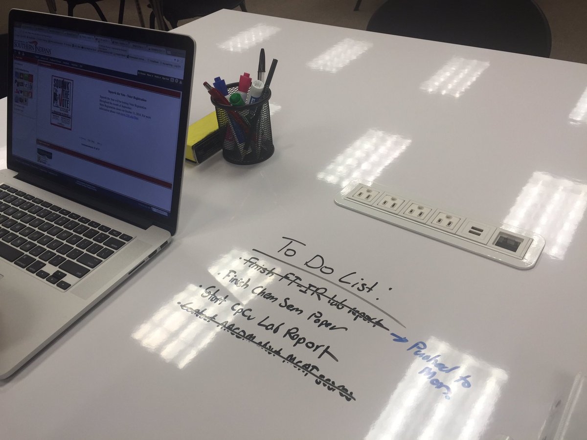 kdunigan's tweet image. Free tutoring &amp;amp; new cool write-on/charging study tables in @USI_ASkills because we care about #studentsuccess