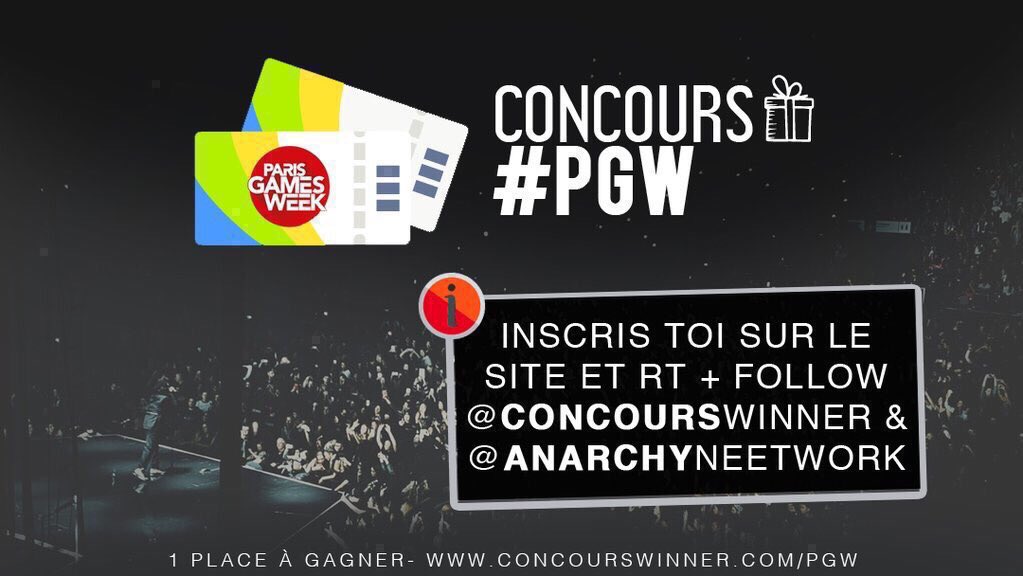 ConcoursWinner's tweet image. Gagne ta place pour la #PGW ! 

-&amp;gt; lc.cx/oUwP

#RT &amp;amp; #FOLLOW 🎁