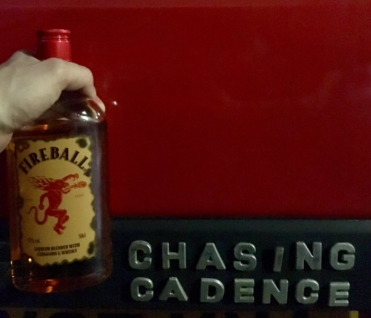 ChasingCadence's tweet photo. Last night was intense. Today we're all fuelled up thanks to @FireballUK. This stuff is a game changer. #fireball #chasingcadence https://t.co/DnQakDaBR3