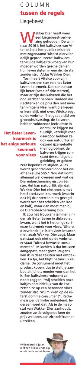 Column Willem Bruil in <a href="/boerderij_vndg/">Boerderij Vandaag</a> over <a href="/vitel_oke/">Vitel-oké kalfsvlees</a> en #liegebeest verkiezing