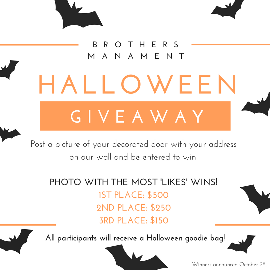 BrothersWaco's tweet photo. We're excited to announce our #HALLOWEEN #GIVEAWAY!! Get to decorating, y'all! https://t.co/agip5VFTg5