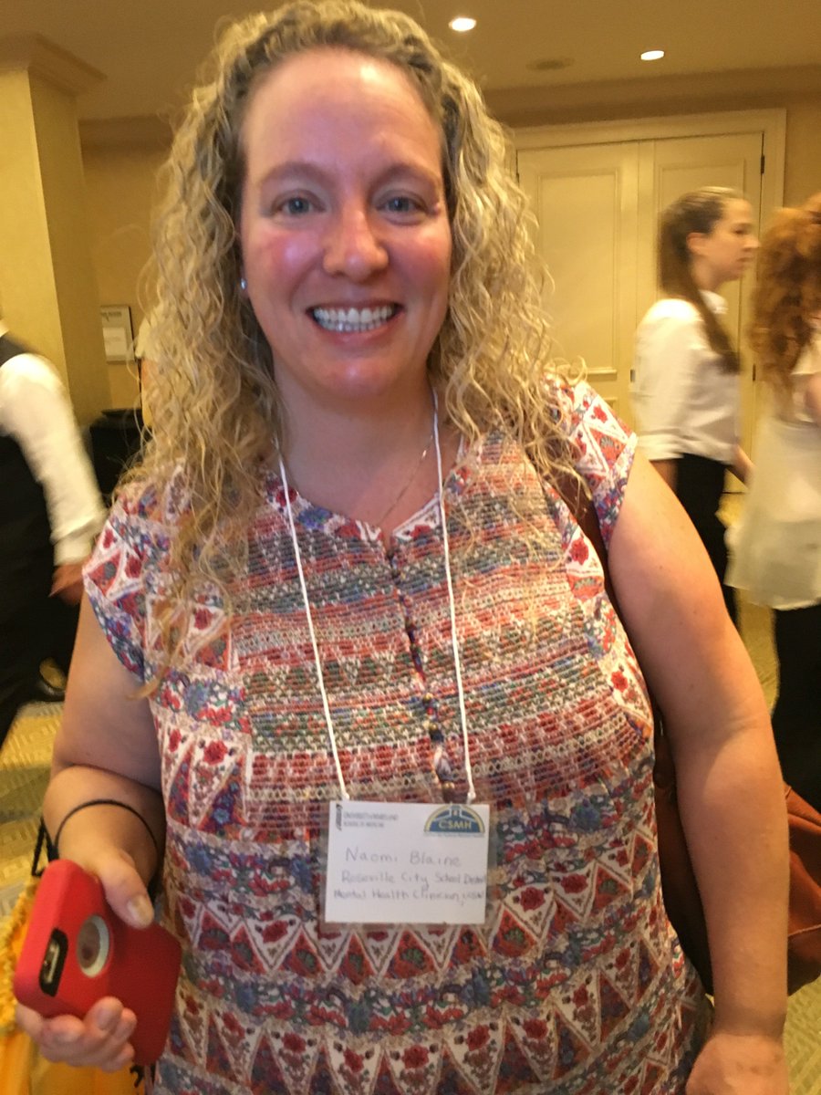 Kognito's tweet image. We met Naomi, a Mental Health Clinician, from Roseville USD who uses Kognito sims to engage teachers! Loving #ASMHConference2016!