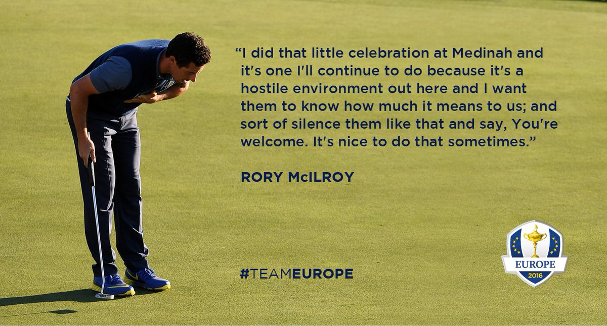 McIlroy on that celebration. 

#TeamEurope