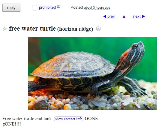LasVegasLocally's tweet photo. The 'Free Stuff' section on Vegas #craigslist is an amazing place. 🐢 https://t.co/VQhGzgHglL #Vegas #freestuff #WaterTurtles https://t.co/ZkHXTU3Nsz