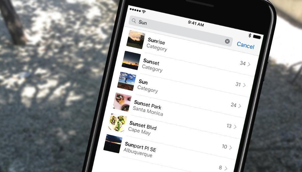 AppleSupport's tweet image. Find that photo! Now you can search your photos by what’s in them.
