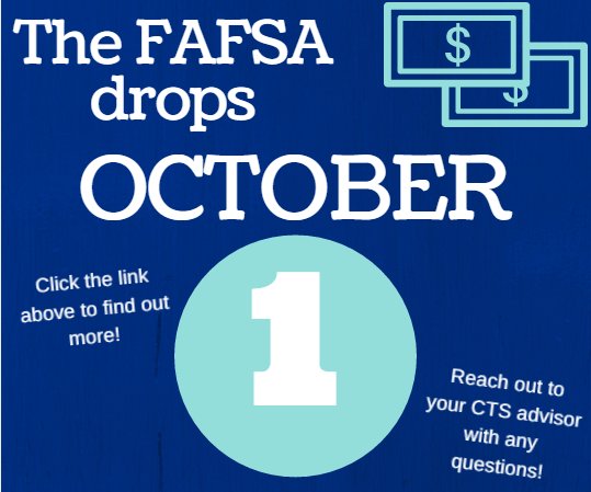 IMPORTANT NEWS: FAFSA opens early this year, along with a few other changes! Click on the link to learn more! 
ow.ly/gOsf304JTik