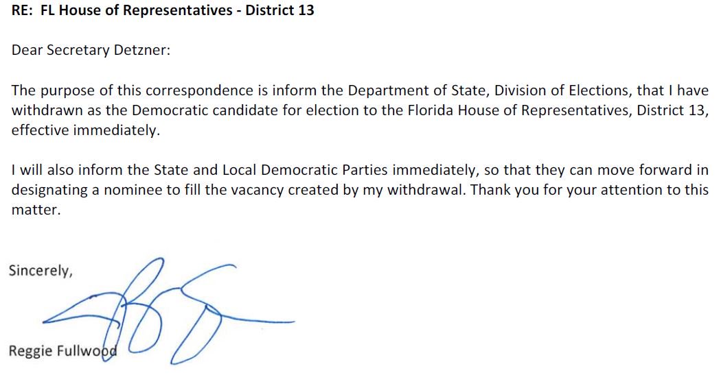 jennabourneWTSP's tweet image. .@RepFullwood camp says THIS is final draft of withdrawal. 2nd line is different. FL Dept of State says it received previous letter I posted