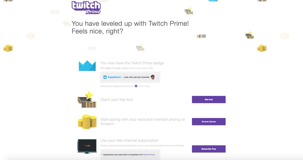 cant link amazon prime to twitch