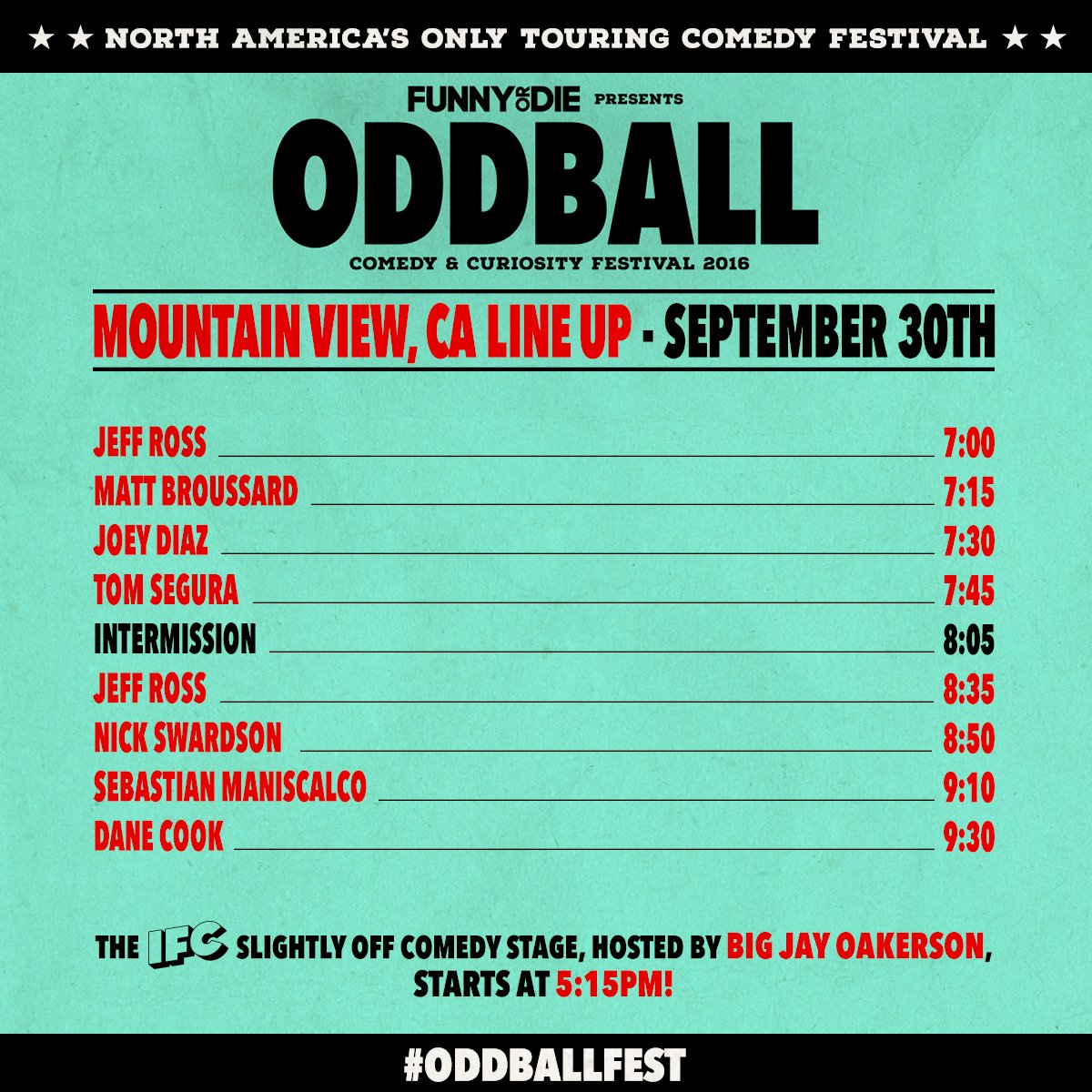 Enjoy the Silicon Humor of Oddball tonight kids! bit.ly/OddballFest201…