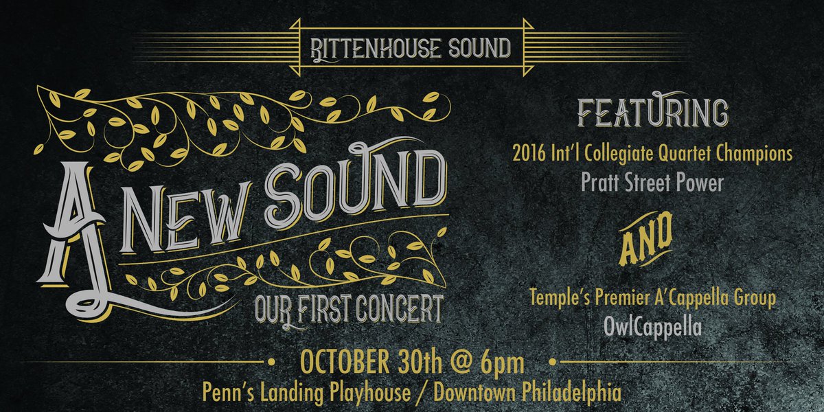 RHouseSound's tweet image. rittenhouse sound has their first show on October 30th "A New Sound"