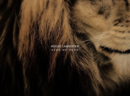 House Lannister of Casterly Rock
Words: Hear Me Roar!