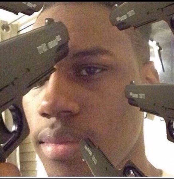 *black guy sees group of cops*

Guy: why good evening officers! I hope you're all doing well!

Cops:
