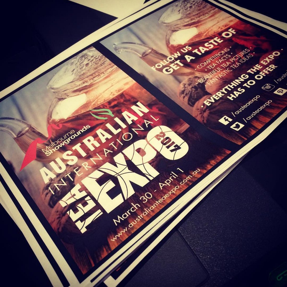 Austeaexpo's tweet photo. Heaps of excitement getting the first rounds of print material ready for the Expo! #tea #teaexpo #teatime #茶 #お茶 https://t.co/ivonVkFD8A