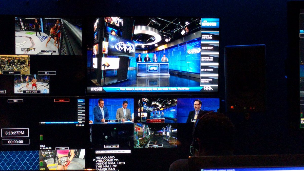 In the control room 4 last show @InsideMMAaxstv amazing 10 year run. Great to play a small part of it #AugmentedReality #setdesign @AXSTV