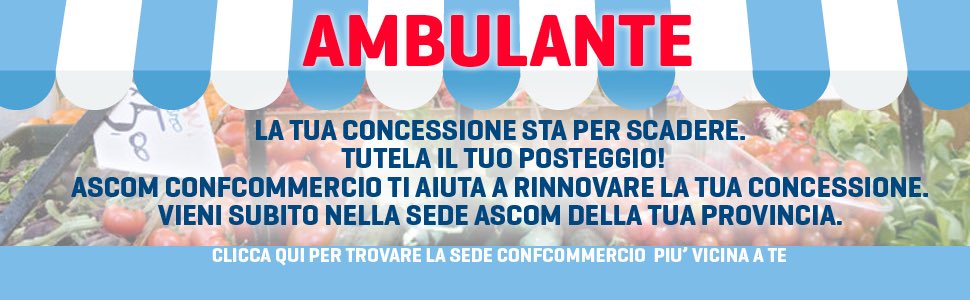 ConfcommercioLo's tweet photo. #Ambulante la tua #concessione sta per scadere tutela il tuo #posteggio #contattaci https://t.co/KOOWHnZEQ4 https://t.co/tWafNEzsCz