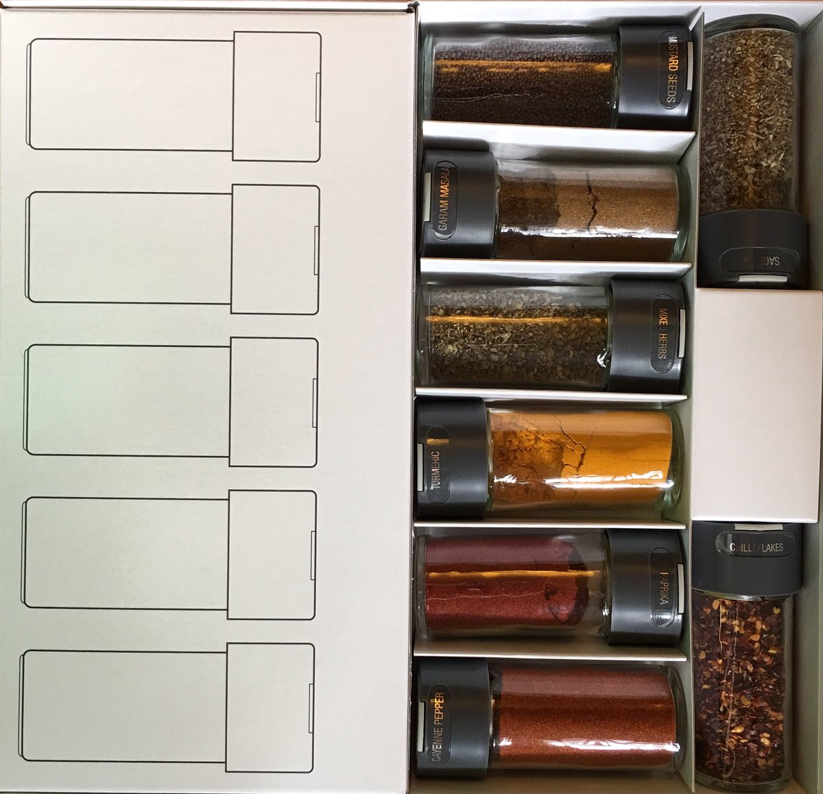 kitchenpro's tweet image. Today we are packing spice jars ready for the first Kickstarter orders. They look like spice bento. #Kickstarter. #Ferris