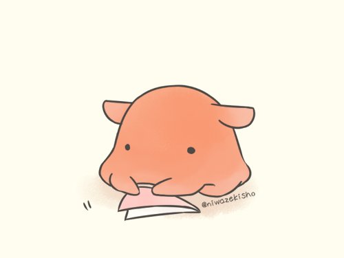 しば 折り紙するメンダコ