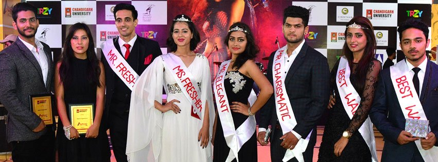 Chandigarh_uni's tweet image. #FRESHERS2016- Meet Mr. &amp;amp; Ms. Fresher 2016 of #Chandigarh #University!