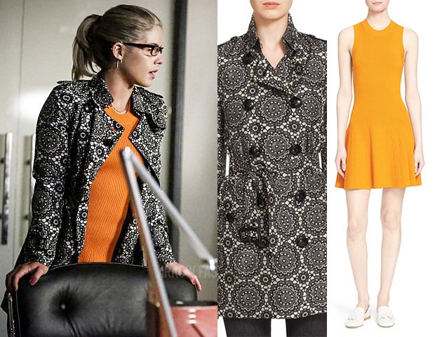 dctvfashionblog's tweet photo. Felicity (@EmilyBett) wears @Burberry &amp; @ALCLTD in @CW_Arrow 5x02 "Recruits" https://t.co/yH24clEBwo https://t.co/vzeSGgHKGj