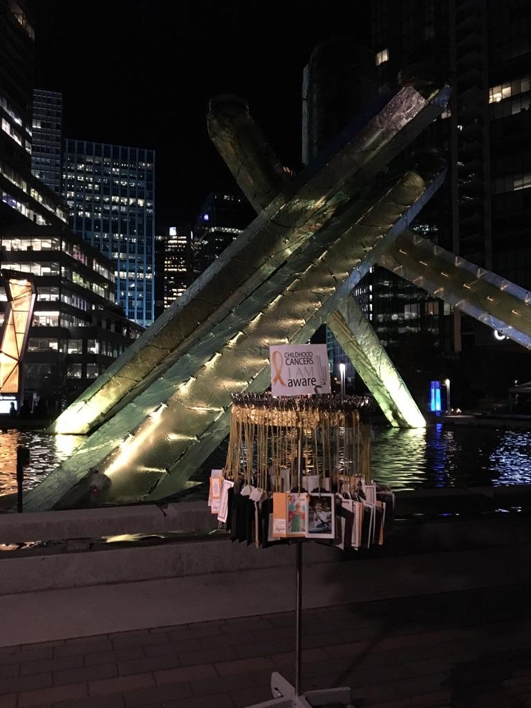 BCgoldribbon's tweet photo. Thank you #VanConventions  #lightingupgold #childhoodcancerawareness #support 
#vancouverolympiccauldren https://t.co/b0s97zVvKp