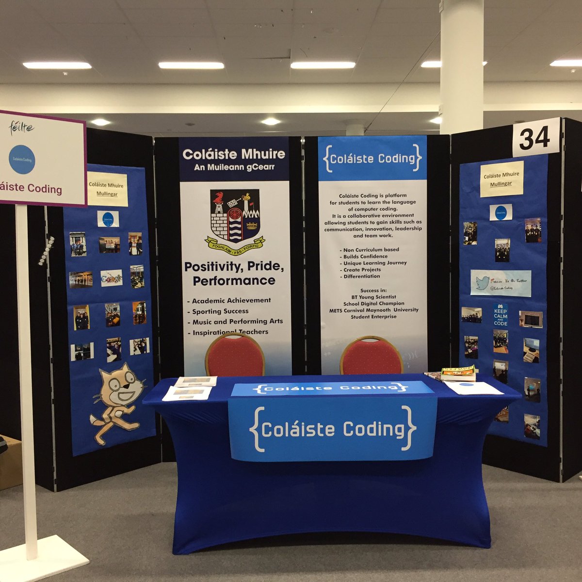 ColaisteCoding's tweet photo. If your @FEILTE pop by and say hello! @TeachingCouncil #FÉILTE16 #stand34 https://t.co/nnqR9mkFTX