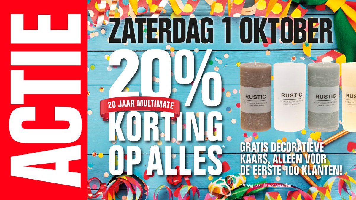 MultimateHeino's tweet image. Vandaag 20% korting op alles*! We vieren dat Multimate 20 jaar bestaat. Wij zijn er klaar voor, de winkel is geopend!