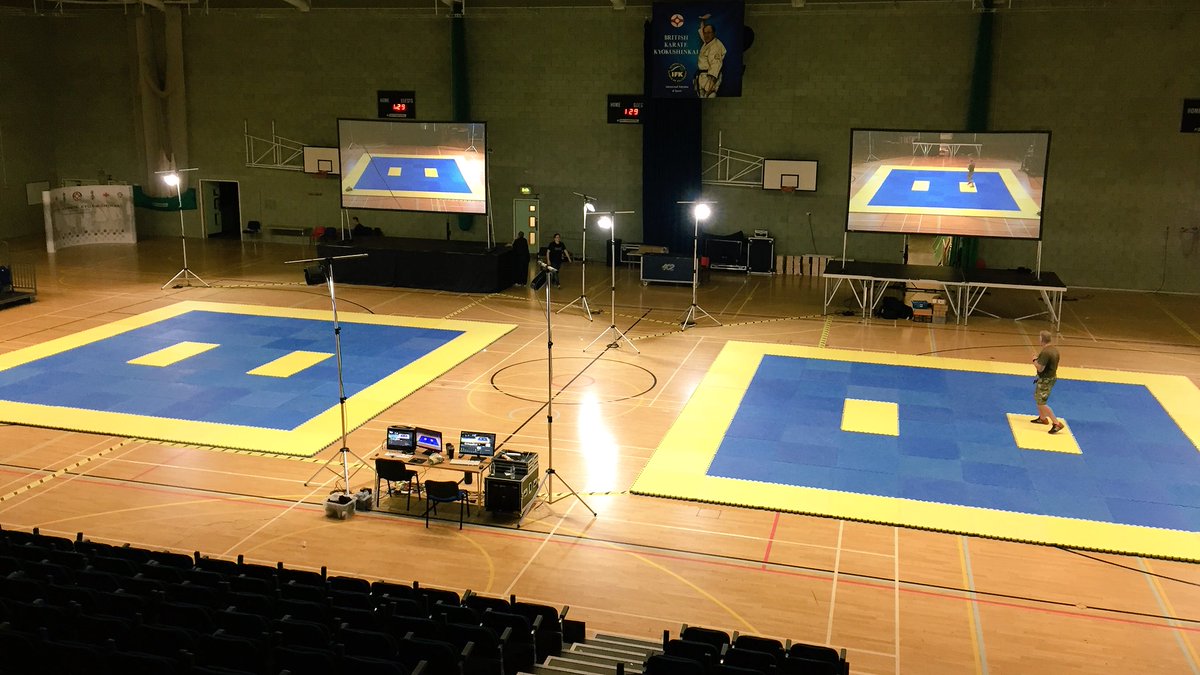 MAaction's tweet image. It was a late night, but our lighting, camera and mixing set up is all ready for the British Kyokushin Karate Championships today!