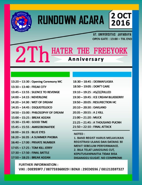 Check schedule nya guys. Cc : <a href="/FinalAttackJHC/">Final Attack</a> <a href="/a1000punches/">A THOUSAND PUNCHES</a> <a href="/MUCK_official/">MUCK</a> <a href="/pnprivatenumber/">Private Number</a> <a href="/tomkilljerry/">Tom Kill Jerry</a> etc.