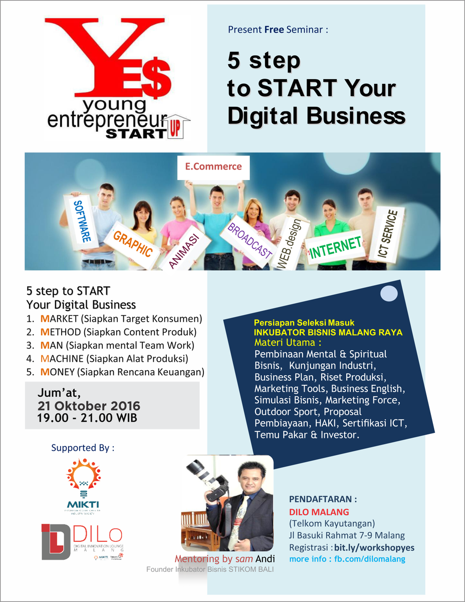 Workshop Management
"5 Step to Start your Digital Business"

bit.ly/workshopyes