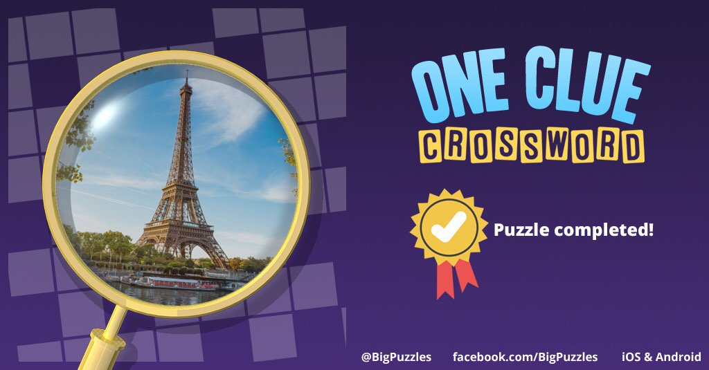 KMarnitz's tweet photo. I completed a puzzle in One Clue Crossword. Play now for free!
https://t.co/vb3CC5ECHX #OneClueCrossword https://t.co/UvgbLbvwGM