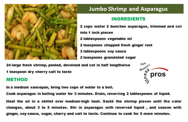 Jumbo Shrimp and Asparagus (107 calories only)
#FitnessPros #TroyHuggett #fitness #BattleCreekGym #fit #MichiganGym #exercise #ShoreDr #gym