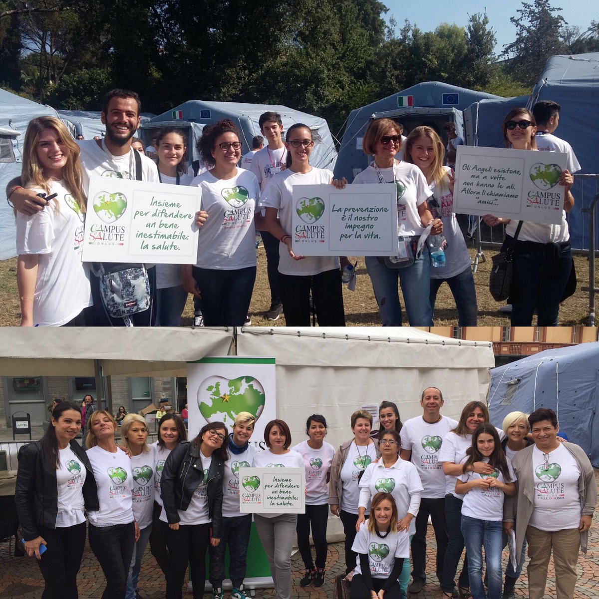 CampusSalute's tweet photo. Il nostro messaggio per la #prevenzione #Caserta ad #Aosta nei sorrisi di chi rende possibile tutto ci��: i #volontari! https://t.co/TFISwpqhbe
