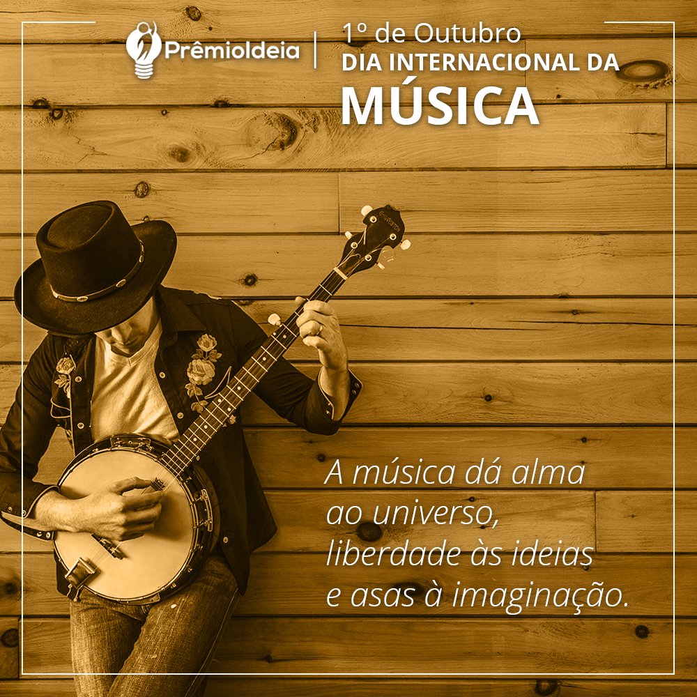 PremioIdeia's tweet photo. #Prêmioideia #DiaInternacionaldaMúsica #Música https://t.co/PVnwL4Yayd
