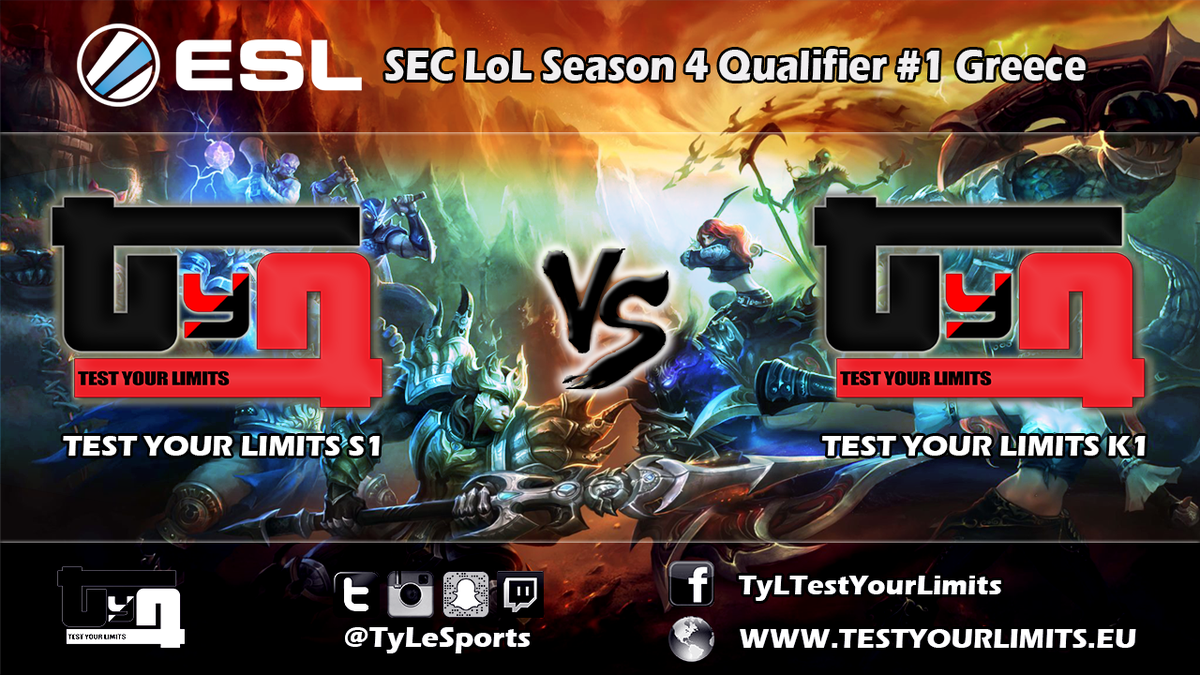 tylesports's tweet photo. TyL.S1 vs TyL.K1 for #ESL #SEC 1st Qual, Winner TyL.K1 with 27-23! #TyLeSports https://t.co/oDQzpp0SLv https://t.co/pZPVefvN7H