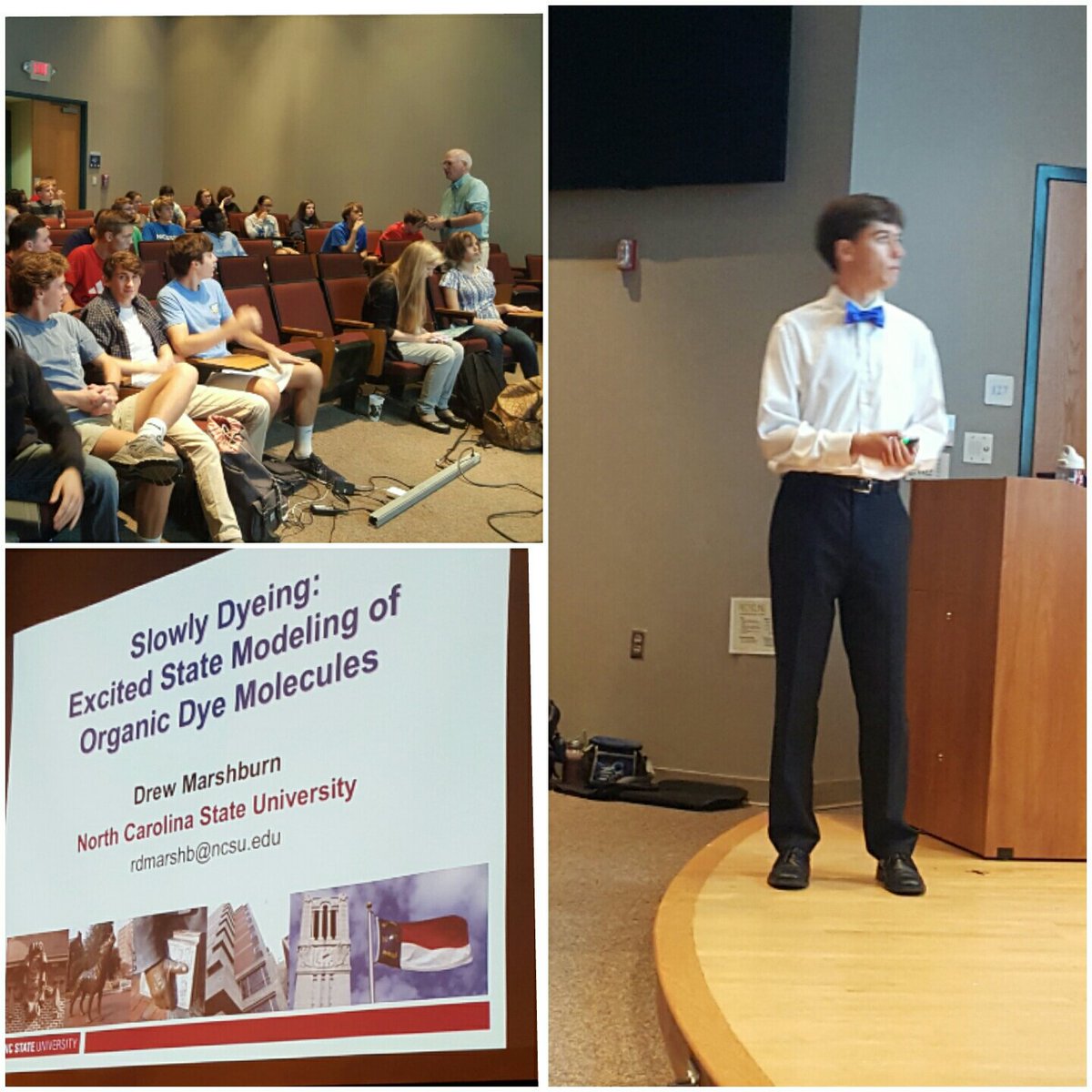 NCSSMOnline's tweet photo. @NCSSMOnline student Drew Marshburn '15 keynotes Dr. Gotwals Computational Science session. #adayinthelife https://t.co/58rZg7pmLZ