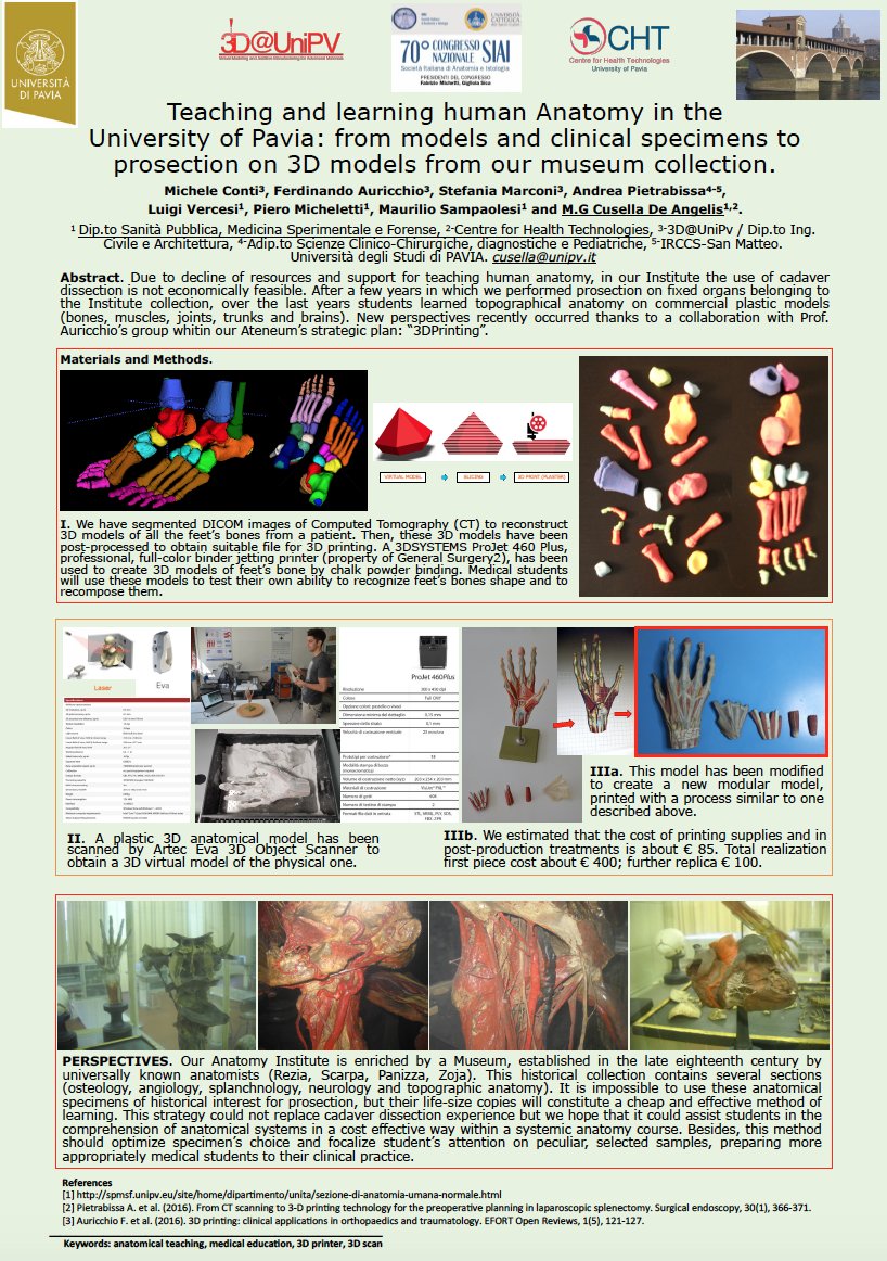 #3dprinting and #3Dscanning helps your Professor of Anatomy <a href="/chtunipv/">CHT UNIPV</a> <a href="/3DUniPV/">3D@UniPV</a> <a href="/unipv/">Università di Pavia</a>