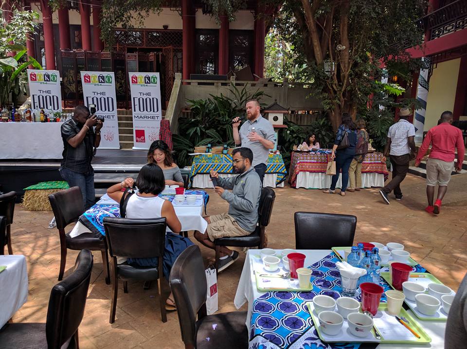 FoodMarketNBO's tweet photo. Stephen Vick live in action at The Food Market today at Emerald Garden hosting the 2nd Public Coffee Cupping! Join us! Tickets are only 500! https://t.co/8PEdopQW8z