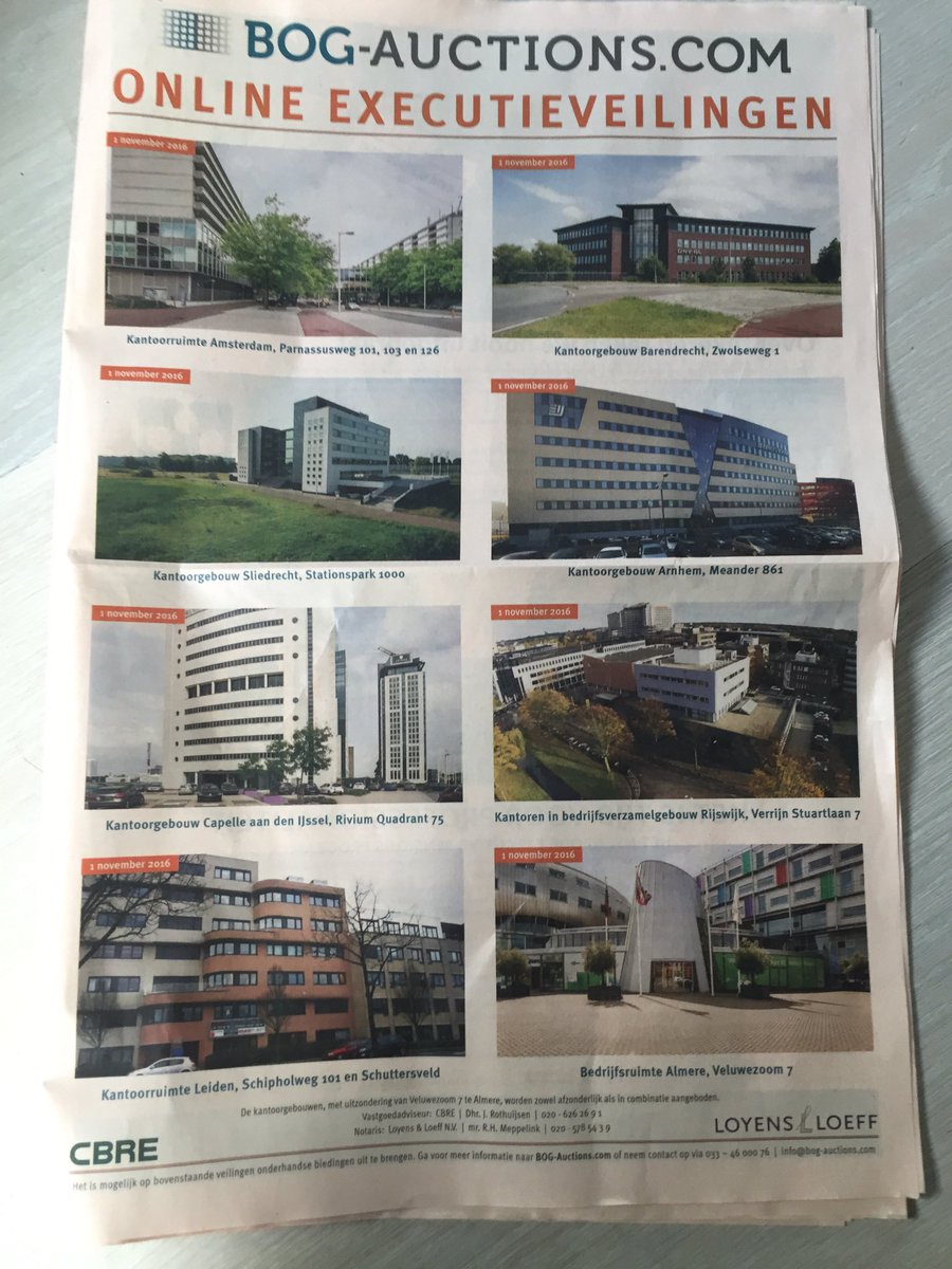 DaanHvanderVorm's tweet photo. @BOGAuctions knalt "even" 8 grote #kantoren op de markt met #executieveiling! #watnoucrisis ? #transformatie ? https://t.co/IKAC8yaC4i