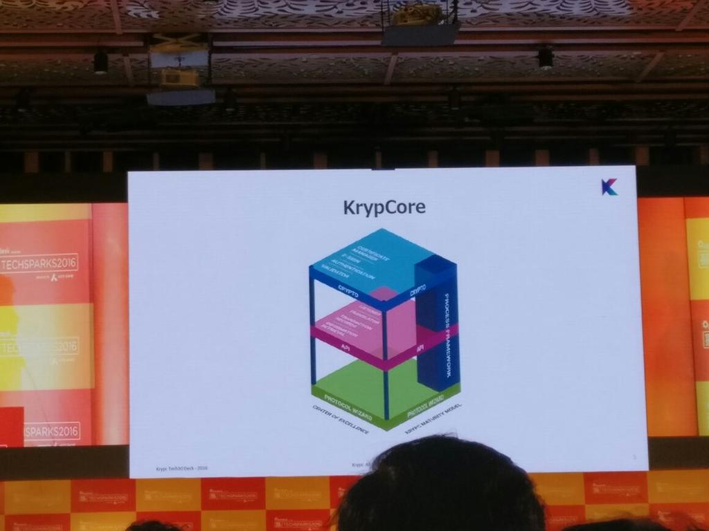 krypctalk's tweet photo. Presenting #krypcore @YourStoryCo #tsparks  #tech30 startup  @caravijagan @KarthikBTweets https://t.co/rTOL3o4q0A