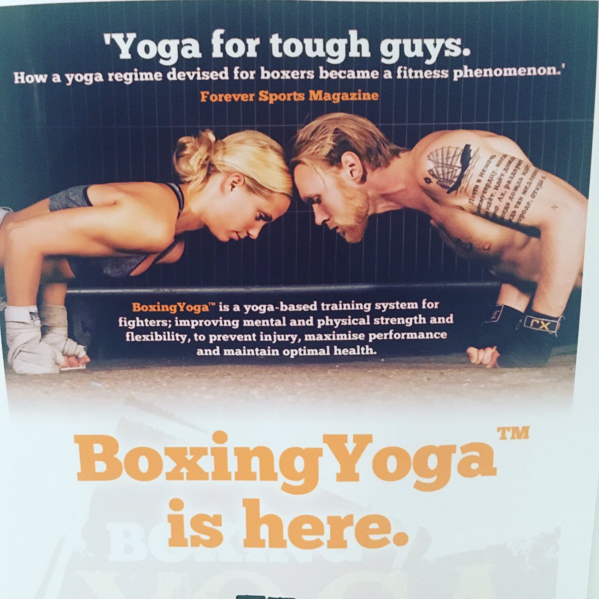TrainingTemple's tweet photo. Next Sunday 9th October @BoxingYoga will be here @TrainingTemple 2pm for a 90minute one off taster class! £15 drop in, see you in the Matt! https://t.co/A7Sl0yf1TB
