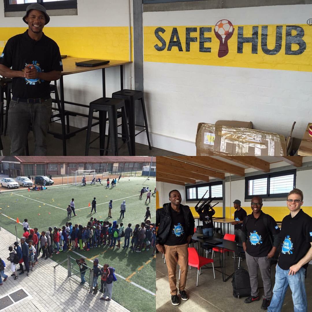 AntoniaSAshton's tweet image. Gugulethu: let's get kicking & coding @SAPAfrica @Continental @eintracht_eng. Kids everywhere deserve a chance! #KickandCode @AfricaCodeWeek