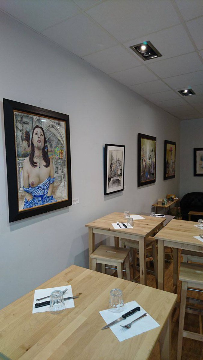 verdenerocafe's tweet photo. L'exposition "Il était une foi" est lancée :) 
Venez découvrir les oeuvres de Jean Pierre Rémaut
#expo#verdenero#art#coffeshop https://t.co/SADpEwrliG